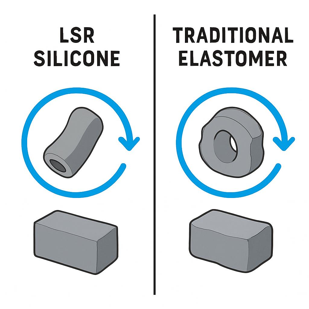 Ranking der LSR-Silikon-Formteile – wo Flüssigsilikon HCR und klassische Elastomere übertrifft